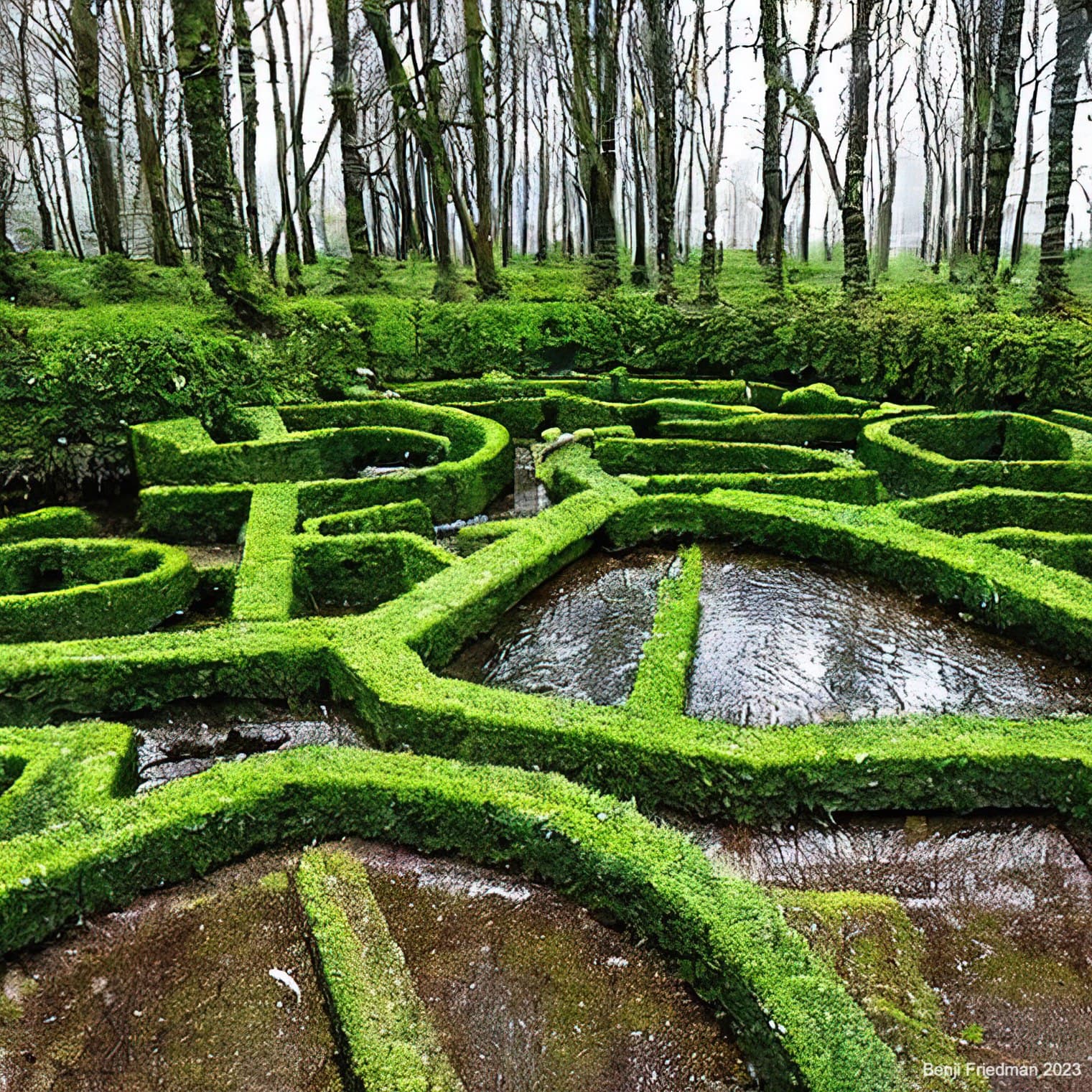 Forest Mazes — nature-labyrinth archetype by Benji Friedman