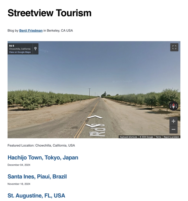 Streetview Tourism